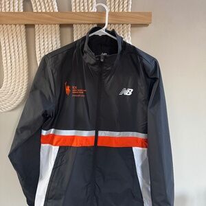 New Balance NYC Marathon 2023 Finisher Jacket Navy Blue Orange Women